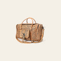 American Darling Western Travel Duffel Bag Handcrafted from Hand Tooled Genuine Leather | Floral Carved & Concho Accent Weekend Bag