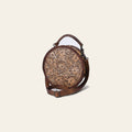 American Darling Hand Tooled Western Leather Canteen Bag – Genuine Leather Floral Carved Crossbody with Strap for Everyday Wear