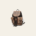 Western Leather Backpack Bag with Hand-Tooled Floral Carving, Genuine Suede Leather, Adjustable Straps, Spacious Interior, Premium Craftsmanship