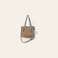 American Darling Western Tote Bag – Hand-Tooled Floral Leather Front, Croc-Embossed Back, Premium Genuine Leather, Everyday Carry