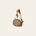 American Darling Western Sling Bag with Genuine Hair-On Cowhide, Hand-Tooled Floral Leather, Adjustable Strap & Secure Compartments