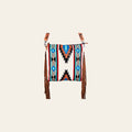 American Darling Messenger Bag - Genuine Leather Western Handbag with Hand Tooled Floral Strap, Saddle Blanket & Fringe
