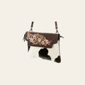 American Darling Envelop Bag Handcrafted from Hand Tooled Genuine Leather and Hair-On Cowhide with Crossbody Strap & YKK Zipper