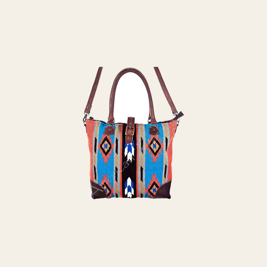American Darling Tote Saddle Blanket Genuine Leather Western Women Bag Handbag Purse | Travel Bags College Casual