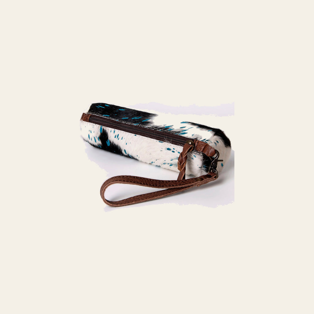 American Darling Wristlet Bag Handcrafted from Hair-On Cowhide & Genuine Leather with YKK Zipper and Wrist Strap