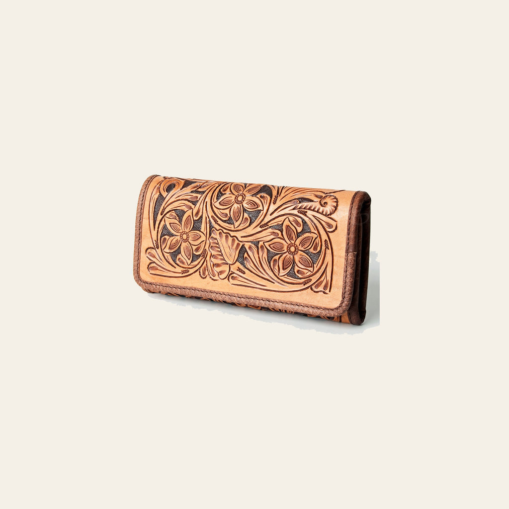 American Darling Western Wallet Bag Hair-On Cowhide Genuine Vegetable Tanned Leather Travel Clutch with YKK Zipper
