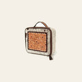 American Darling Genuine Leather Jewelry Case Hair-On Cowhide Floral Carved Tooled Travel Organizer Box with YKK Zipper