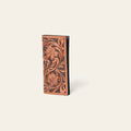 American Darling Hand Tooled Floral Carved Leather Clutch Bag Eco-Friendly Vegetable-Tanned Genuine Leather Western Wallet