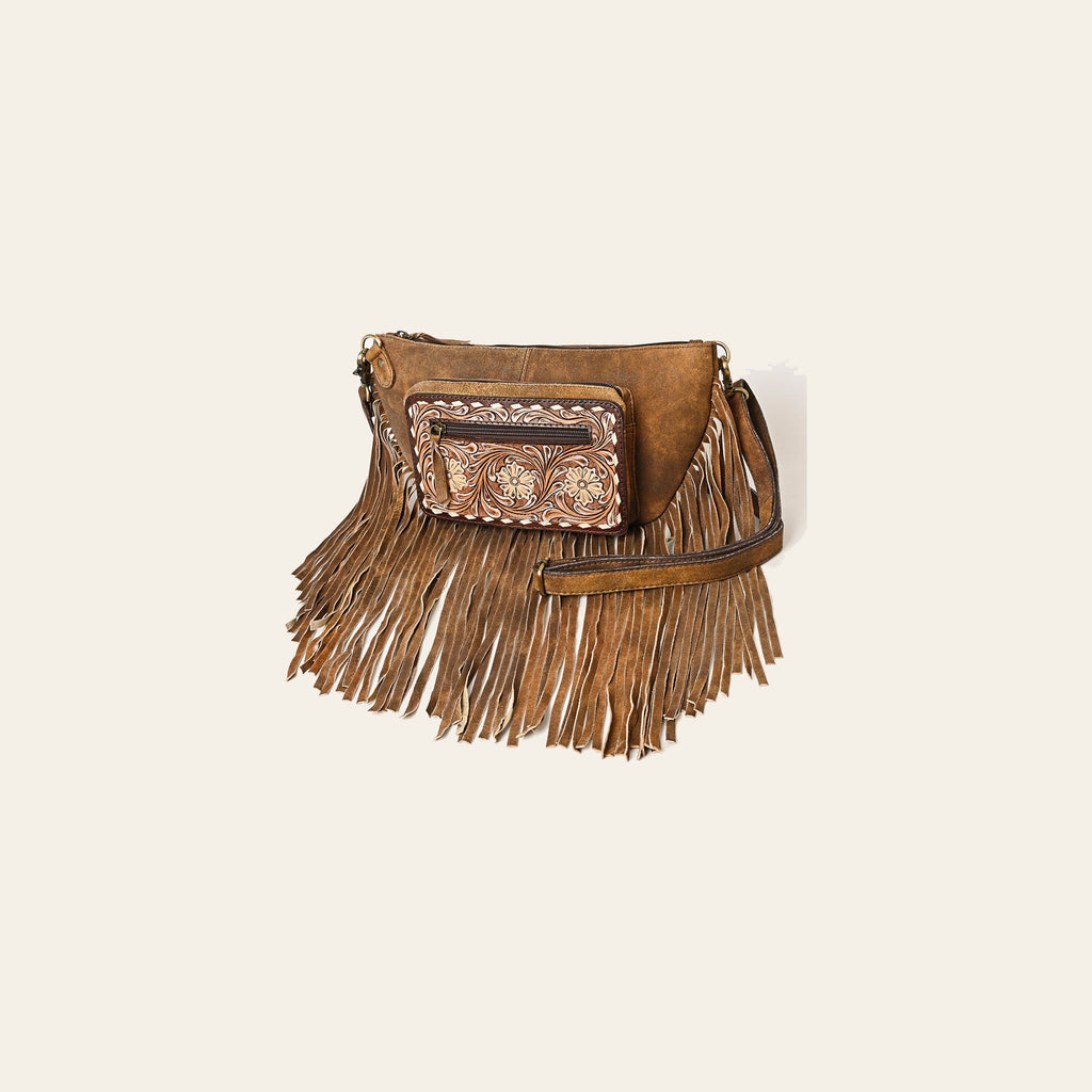 American Darling Crossbody Hand Tooled Genuine Leather Women Bag Western Handbag Purse