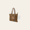American Darling Leather Hand Tooled Floral Carved Tote Bag Eco-Friendly Vegetable-Tanned Genuine Leather Western Purse YKK Zipper