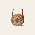 American Darling Western Leather Canteen Bag - Eco-Friendly Vegetable Tanned Full Grain Leather Hand Tooled Floral Carved Purse