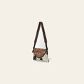 American Darling Hand Tooled Floral Carved Hair-On Cowhide Small Cross body Bag Braided Genuine Leather Western Purse