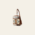 American Darling Hand Woven Saddle Blanket & Hair-On Cowhide Vegetable-Tanned Genuine Leather Sling Bag with YKK Zipper