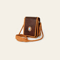 American Darling Cross body Bag, Handcrafted Genuine Vegetable-Tanned Leather Western Purse with Turquoise Stone, 8in X 10in