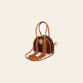 American Darling Tote Bag, Genuine Vegetable-Tanned Leather, Braided Trim with Fringes & Turquoise, Western Handcrafted Purse