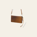 American Darling Organiser Bag, Genuine Vegetable Tanned Full Grain Leather, Handcrafted Western Purse, 4.5in X 8.5in X 1in