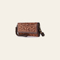 American Darling Wallet Western Hand Tooled Floral Carved Genuine Leather Handcrafted Purse with YKK Zipper