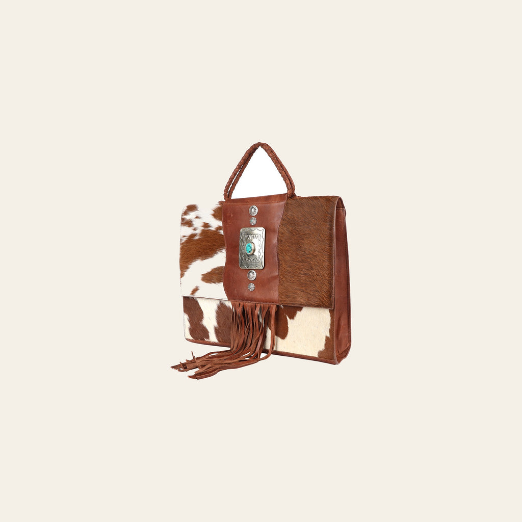 American Darling Briefcase Hair On Genuine Leather Western Women Bag Handbag Purse | for Cute