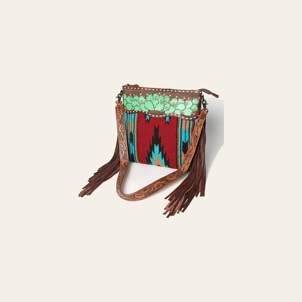 American Darling Signature Crossbody Hand Tooled Saddle Blanket Genuine Leather Western Women Bag Handbag Purse | for Cute