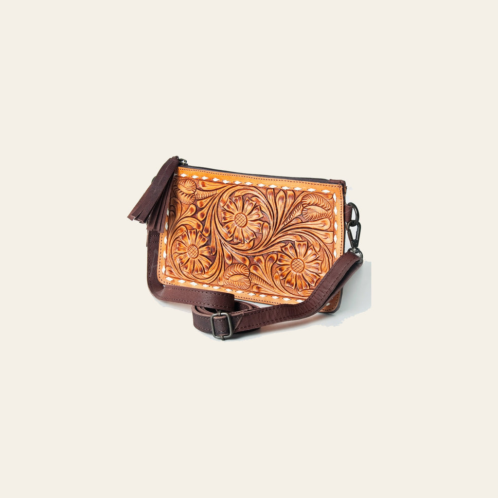 American Darling Cross Body Hand Tooled Genuine Leather Western Women Bag | Handbag Purse Crossbody for