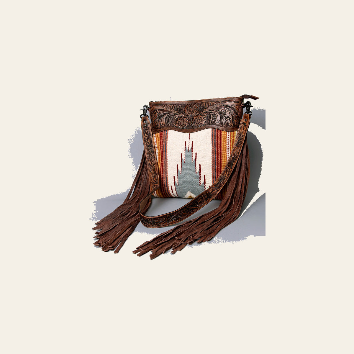 American Darling Signature Crossbody Hand Tooled Saddle Blanket Genuine Leather Western Women Bag Handbag Purse | for Cute