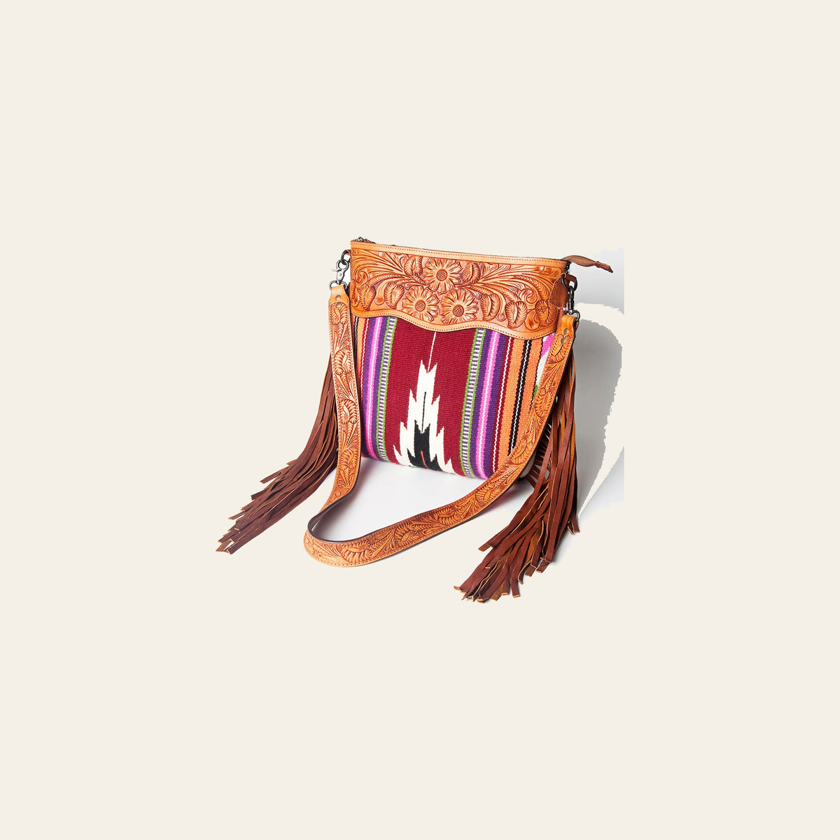 American Darling Signature Crossbody Hand Tooled Saddle Blanket Genuine Leather Women Bag Western Handbag Purse
