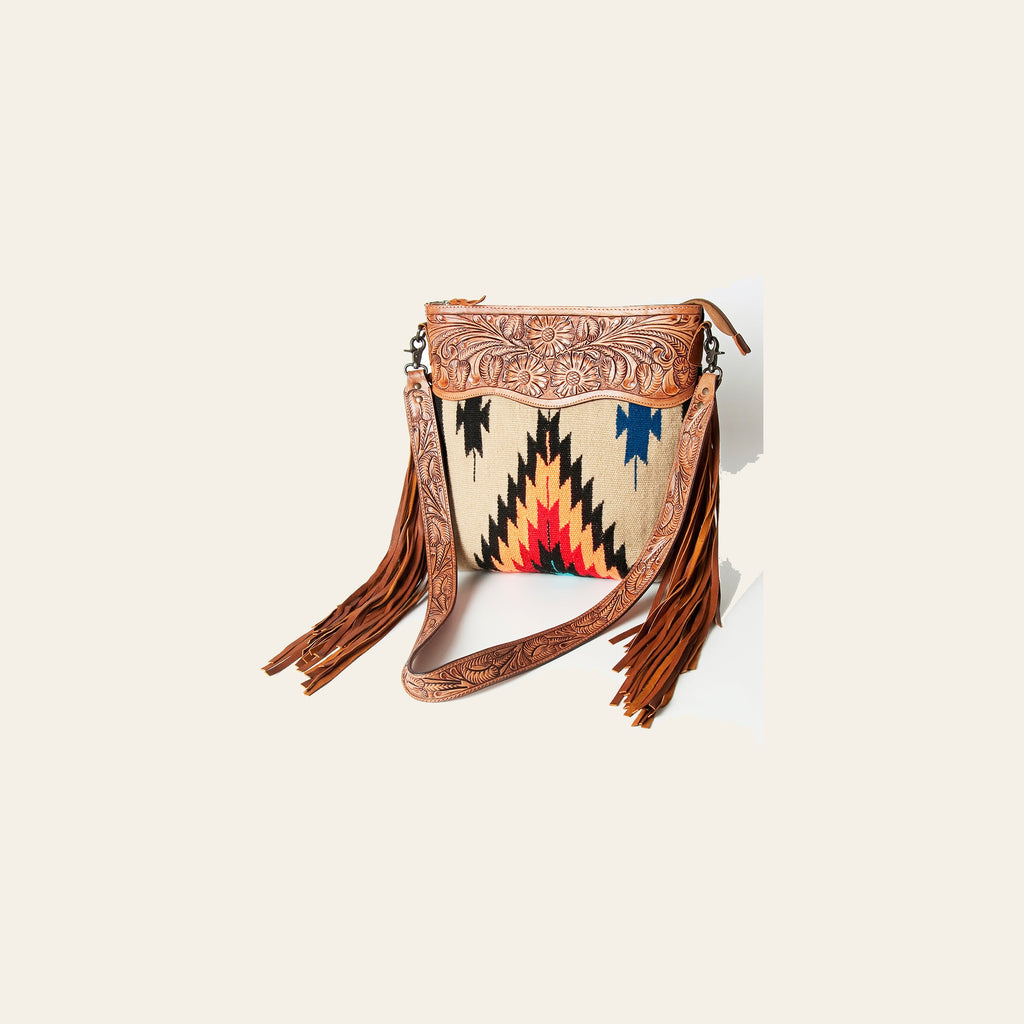 American Darling Signature Crossbody Hand Tooled Saddle Blanket Genuine Leather Women Bag Western Handbag Purse