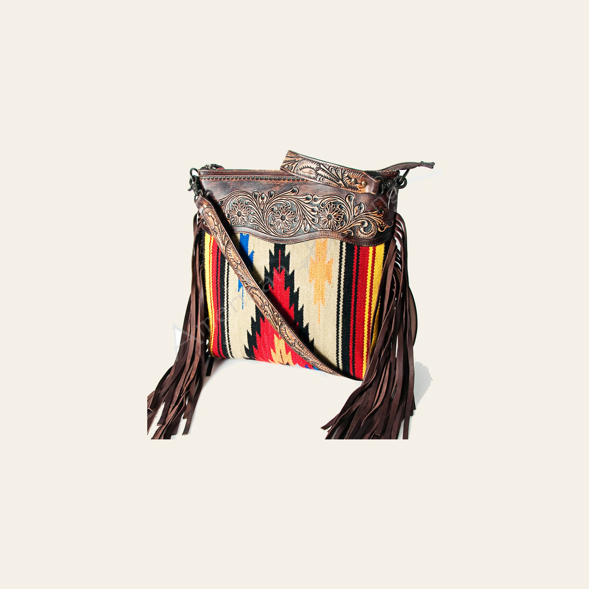 American Darling Signature Crossbody Hand Tooled Saddle Blanket Genuine Leather Women Bag Western Handbag Purse
