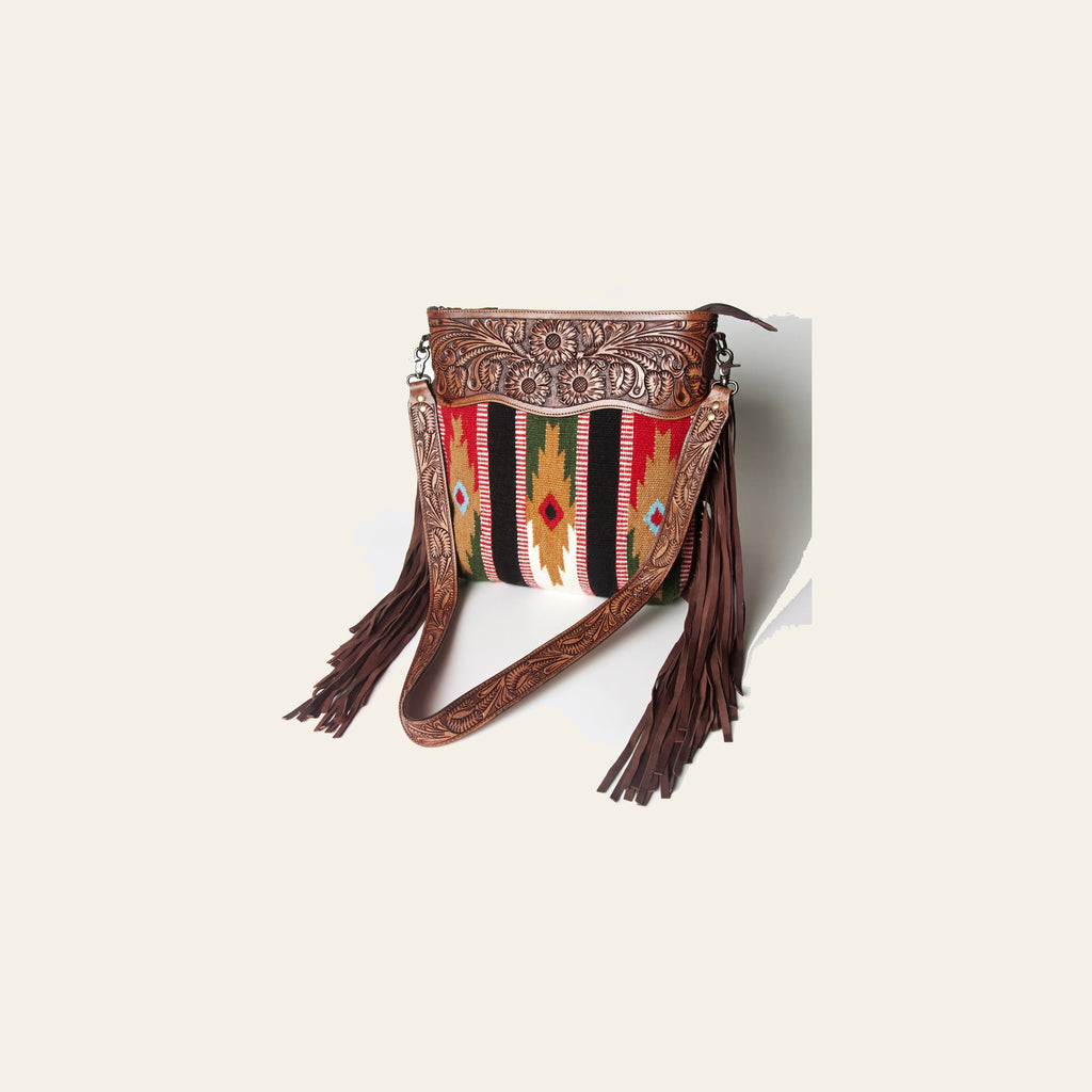 American Darling Signature Crossbody Hand Tooled Saddle Blanket Genuine Leather women bag western handbag purse