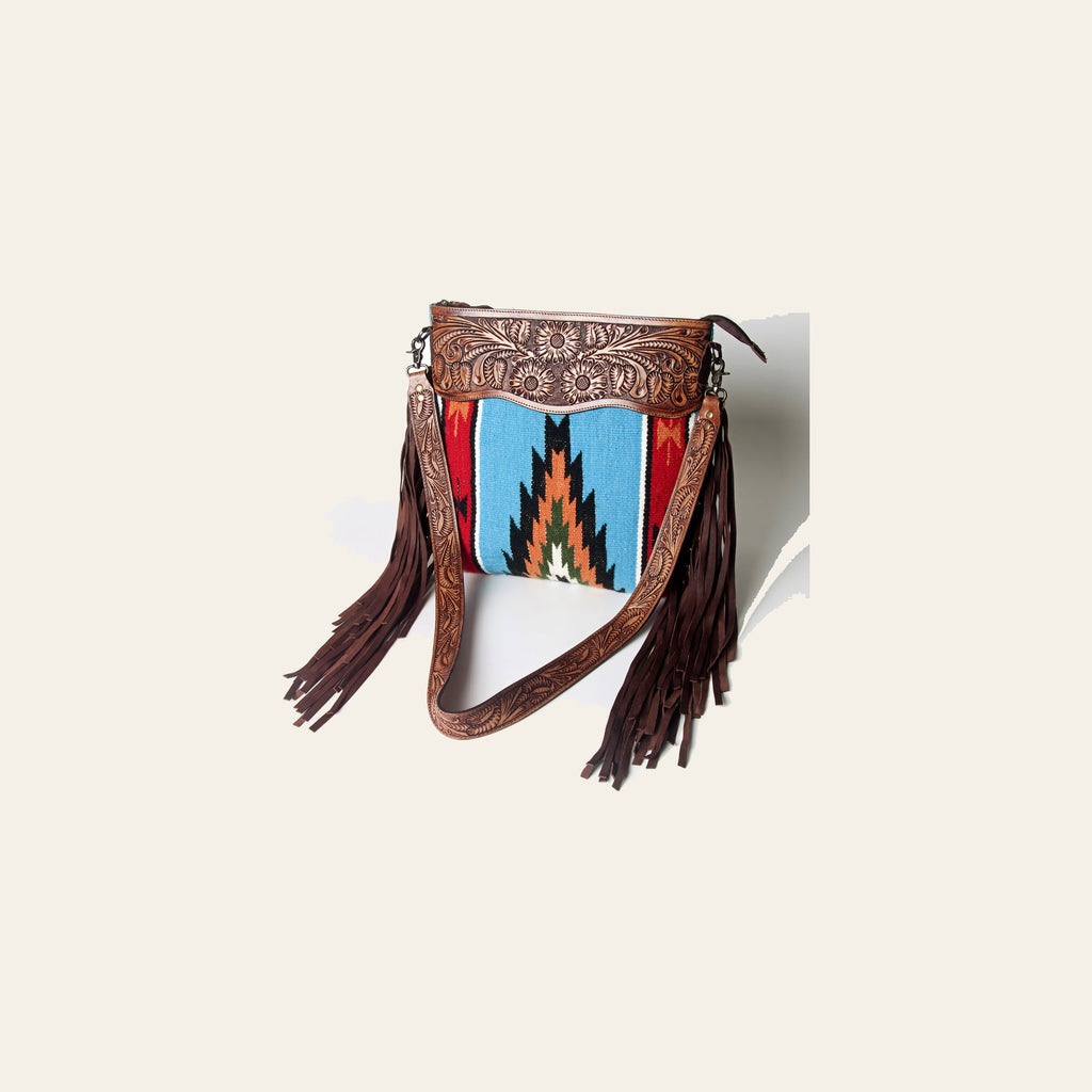 American Darling Signature Crossbody Hand Tooled Saddle Blanket Genuine Leather women bag western handbag purse
