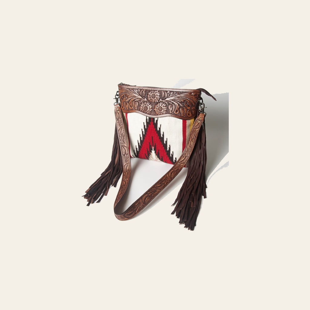 American Darling Signature Crossbody Hand Tooled Saddle Blanket Genuine Leather women bag western handbag purse