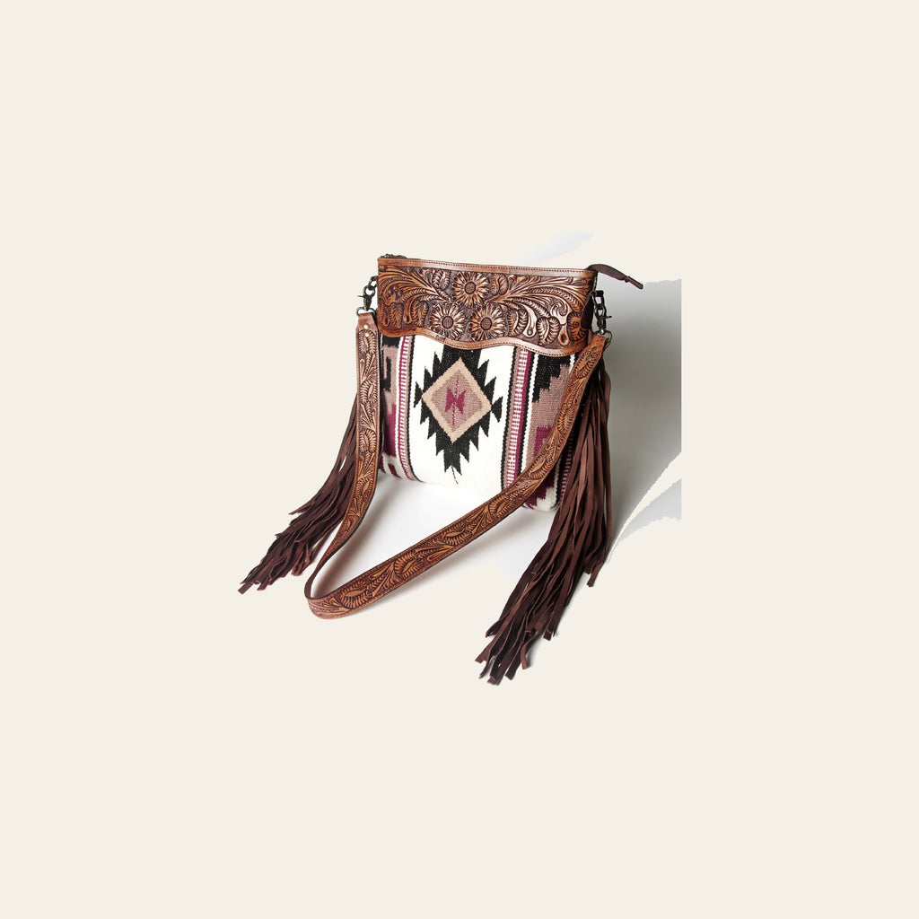 American Darling Signature Crossbody Hand Tooled Saddle Blanket Genuine Leather women bag western handbag purse