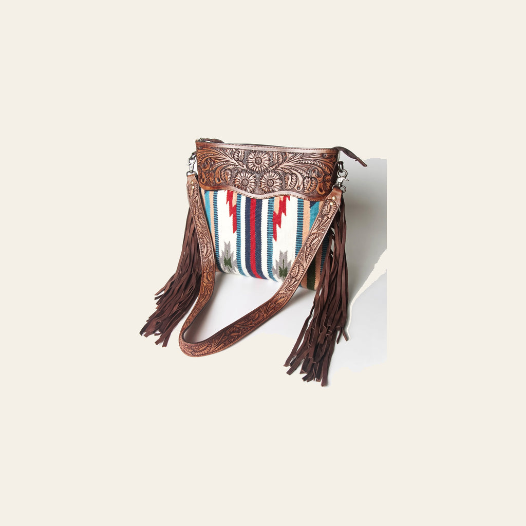 American Darling Signature Crossbody Hand Tooled Saddle Blanket Genuine Leather women bag western handbag purse