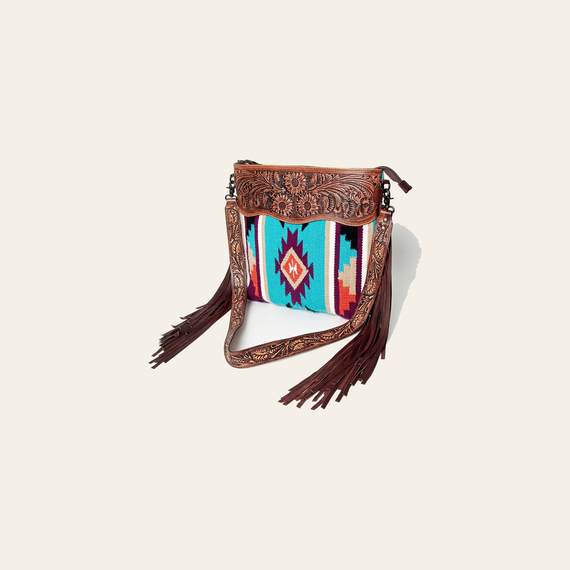American Darling Signature Crossbody Hand Tooled Saddle Blanket Genuine Leather women bag western handbag purse