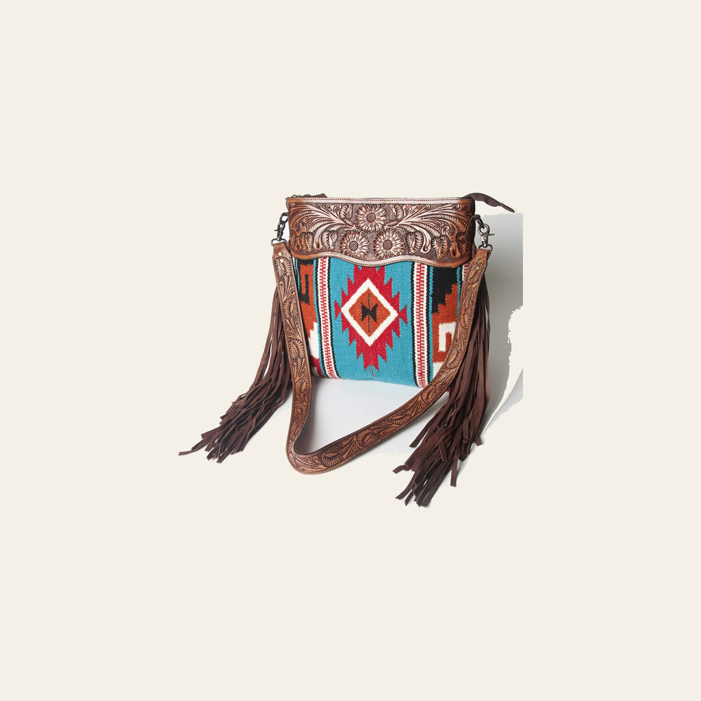 American Darling Signature Crossbody Hand Tooled Saddle Blanket Genuine Leather women bag western handbag purse