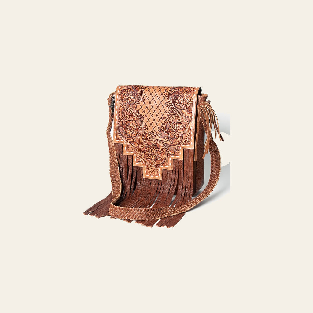 American Darling Messenger Hand Tooled Genuine Leather women bag western handbag purse