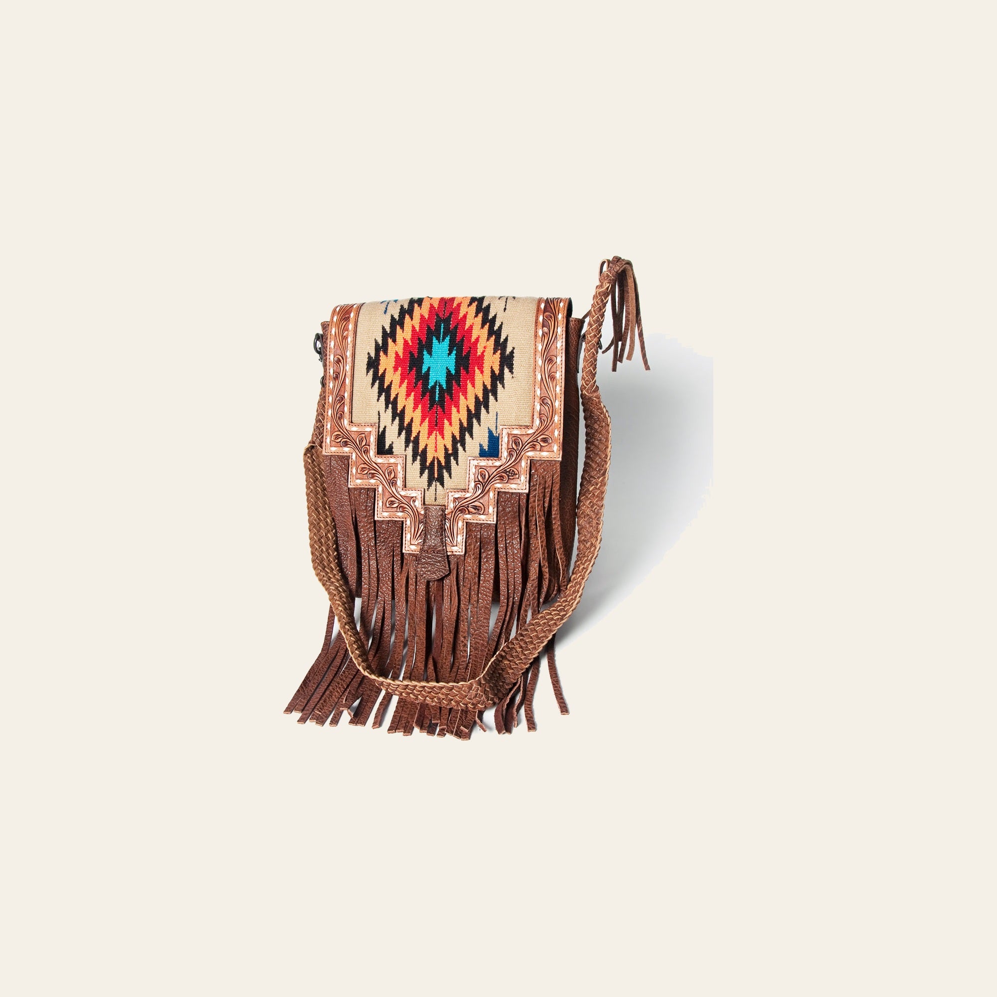 American Darling Messenger Saddle Blanket Hand Tooled Genuine Leather women bag western handbag purse