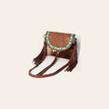 American Darling Messenger Hand Tooled Saddle Blanket Hair On Genuine Leather Women Bag Western Handbag Purse