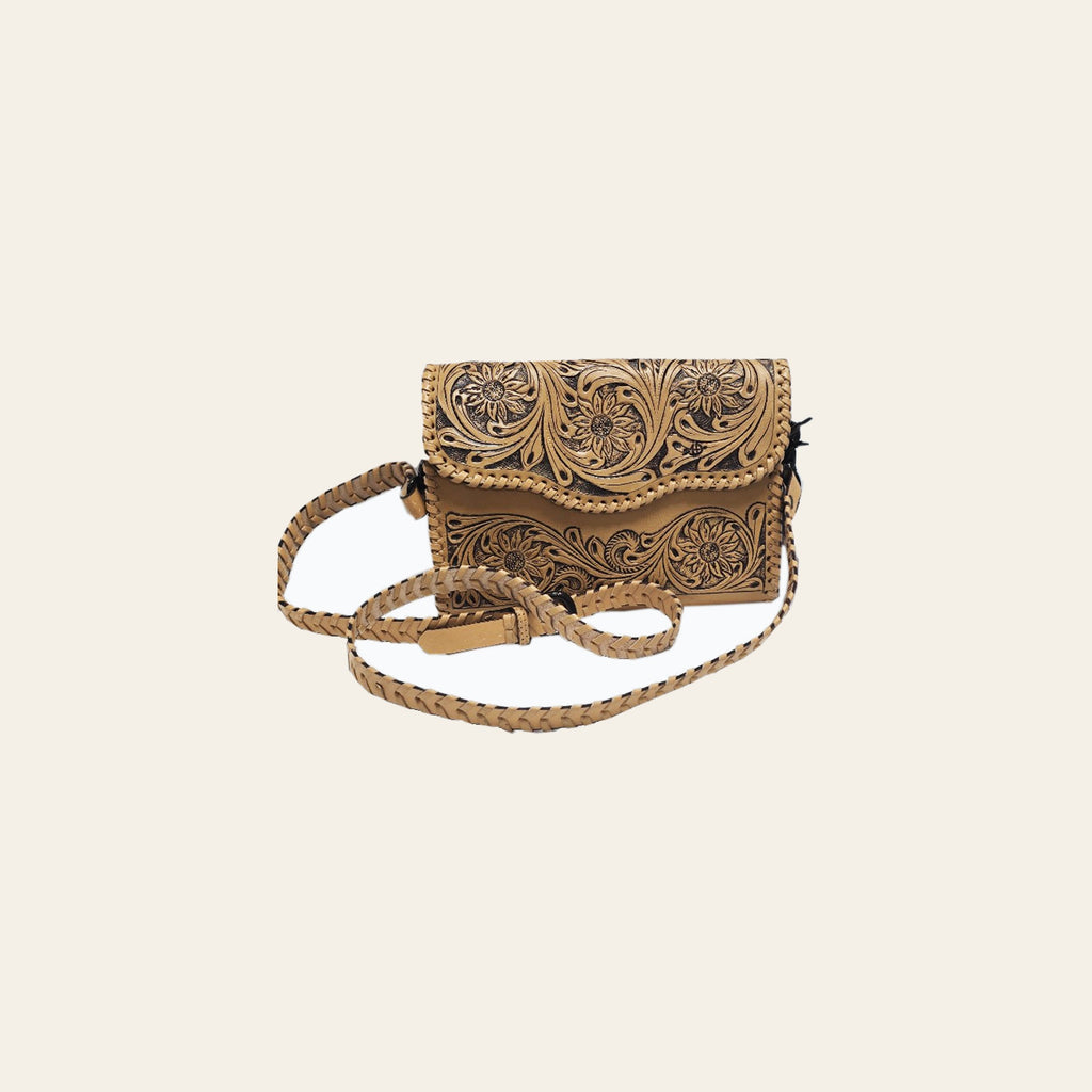 American Darling Wallet Hand Tooled Genuine Leather Women Bag Western Handbag Purse