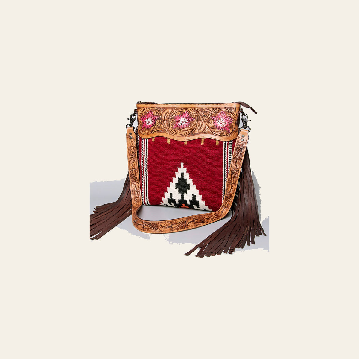 American Darling Crossbody Hand Tooled Saddle Blanket Genuine Leather Women Bag Western Handbag Purse