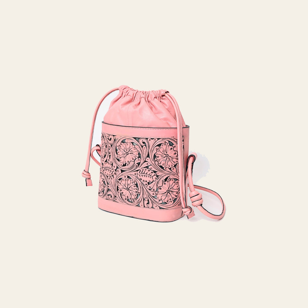 American Darling Bucket Hand Tooled Genuine Leather Western Women Bag Handbag Purse | Travel Bags College Casual