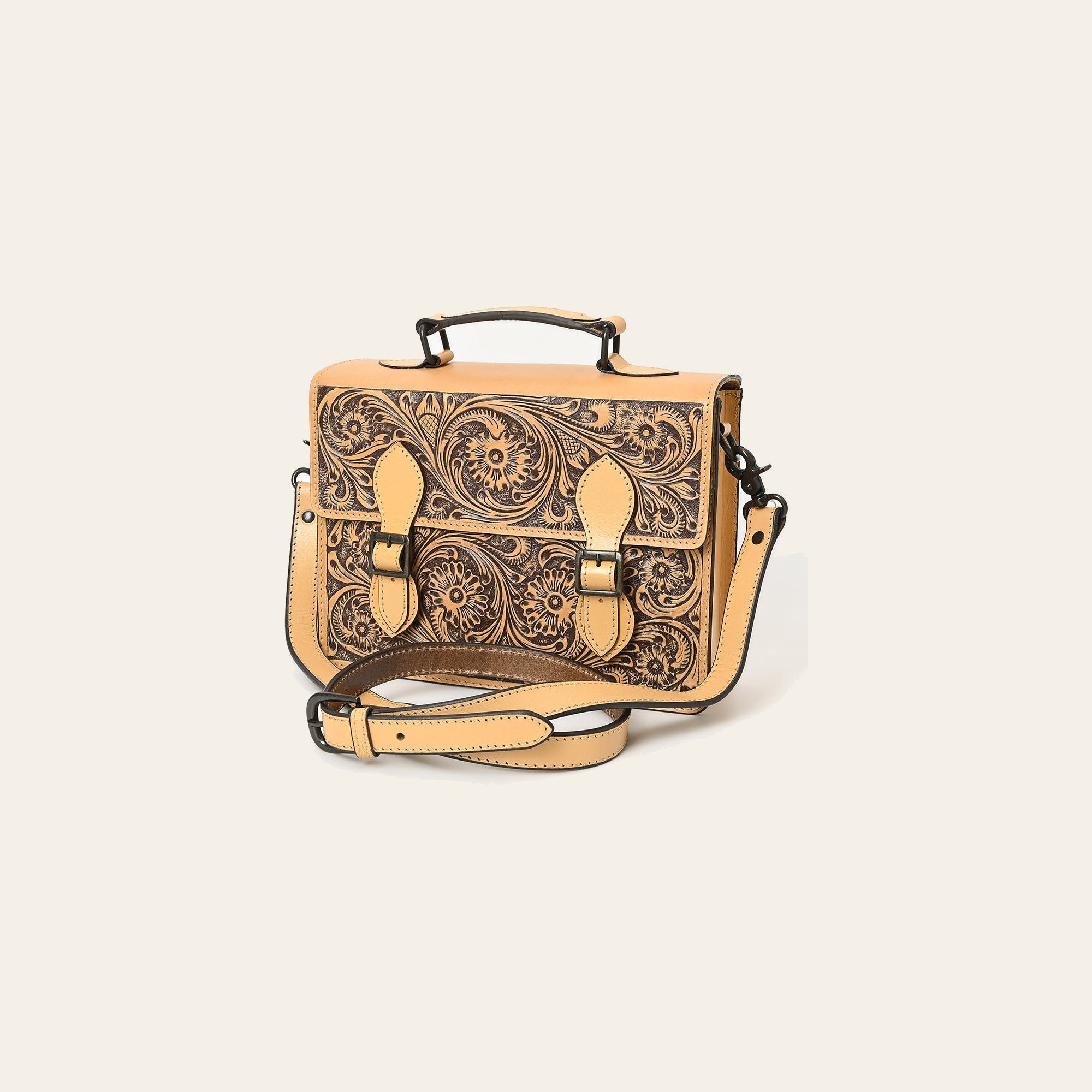 American Darling Briefcase Hand Tooled Genuine Leather women bag western handbag purse