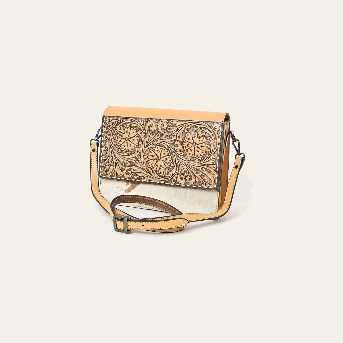 American Darling Cross Body Hand Tooled Hair-on Genuine Leather Western Women Bag Handbag Purse | Crossbody for