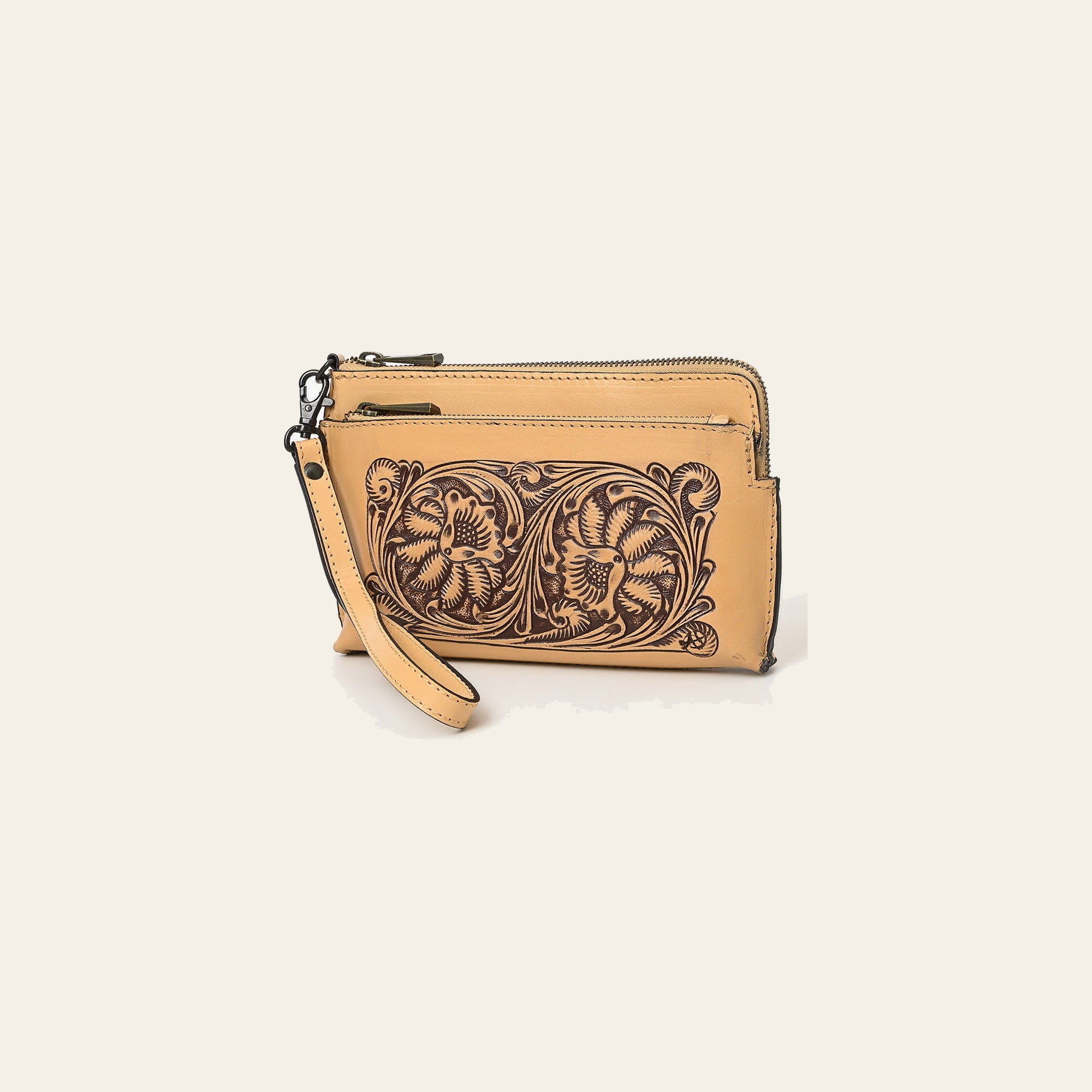 American Darling Wristlet Hand Tooled Genuine Leather Women Bag Western Handbag Purse