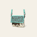 American Darling Cross Body Hand Tooled Hair on-Genuine Leather Western Women Bag Handbag Purse | Crossbody