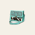 American Darling Cross Body Hand Tooled Hair on-Genuine Leather Western Women Bag Handbag Purse | Crossbody