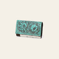 American Darling Wallet Hand Tooled Hair on Genuine Leather Western Women Bag | Handbag Purse Wallet| Wristlet
