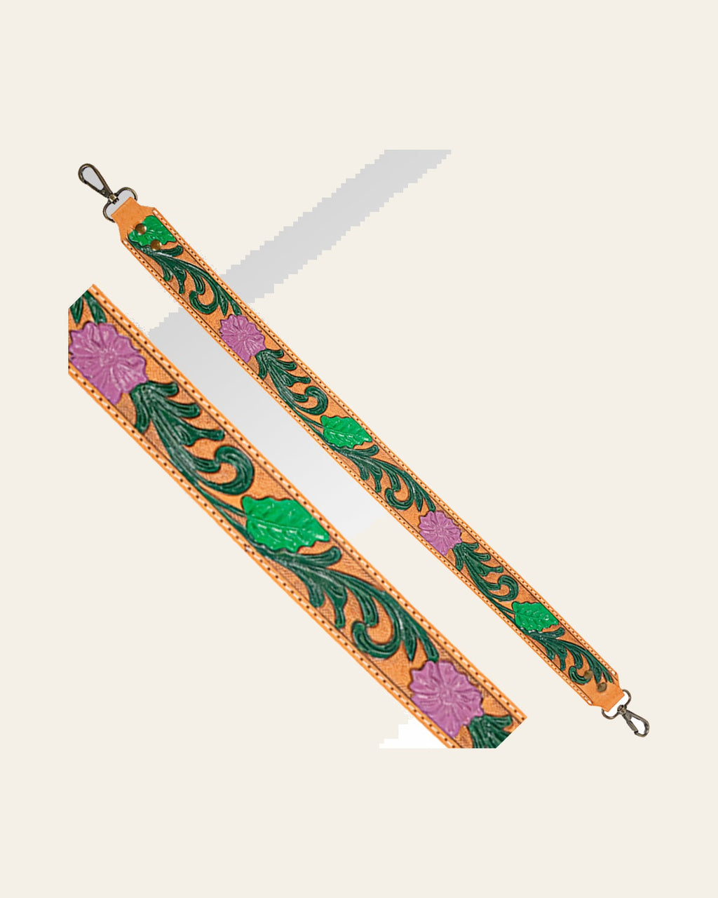 American Darling Hand Tooled Genuine Leather Crossbody Handle Strap for Bags Phone Keychain Wallet Purse Clutch Cellphone