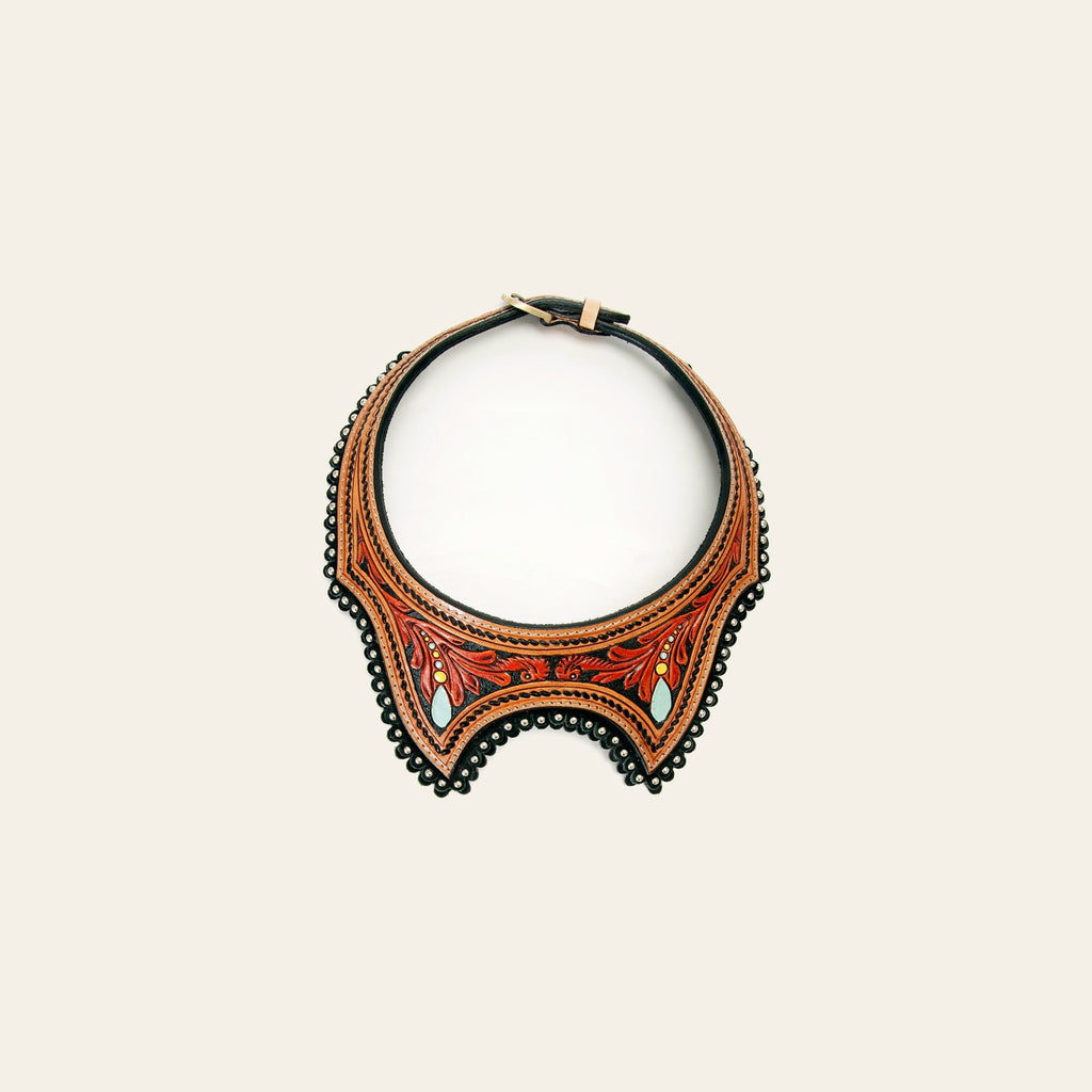 American Darling Braided Full Grain Leather Jewelry Necklace with Concho Handmade Necklaces Timeless Piece for a Style