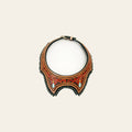 American Darling Braided Full Grain Leather Jewelry Necklace with Concho Handmade Necklaces Timeless Piece for a Style